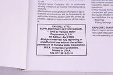 Load image into Gallery viewer, Yamaha SXV70SJ VT70J Supplementary Service Manual