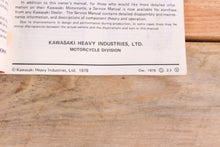 Load image into Gallery viewer, Kawasaki KE125 A7 KE 125 OEM Owners Manual 99920-1078-01