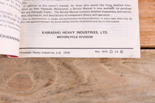 Load image into Gallery viewer, Kawasaki KE175 D2 KE 175 OEM Owners Manual 99920-1076-01