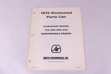 Load image into Gallery viewer, 1972 ARCTIC CAT KAWASAKI 340 399 440 SNOWMOBILE ENGINE ILLUSTRATED PARTS LIST