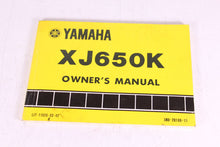 Load image into Gallery viewer, 1983 YAMAHA XJ650K OWNERS MANUAL  XJ650 XJ 650