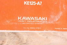 Load image into Gallery viewer, Kawasaki KE125 A7 KE 125 OEM Owners Manual 99920-1078-01