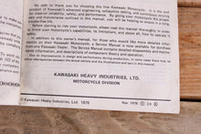 Load image into Gallery viewer, Kawasaki KE175 D2 KE 175 OEM Owners Manual 99920-1076-01
