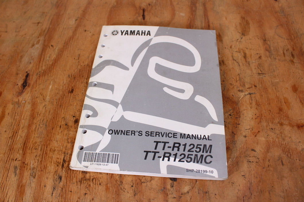 Yamaha TT-R125M/MC TTR 125 OEM Owners Service Manual
