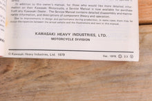 Load image into Gallery viewer, Kawasaki KE125 A7 KE 125 OEM Owners Manual 99920-1078-01