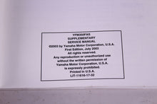 Load image into Gallery viewer, YAMAHA YFM350FAS BRUIN 4WD OEM SUPPLEMENTARY SERVICE MANUAL - YFM350 YFM 350