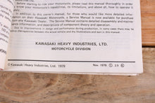 Load image into Gallery viewer, Kawasaki KE175 D2 KE 175 OEM Owners Manual 99920-1076-01